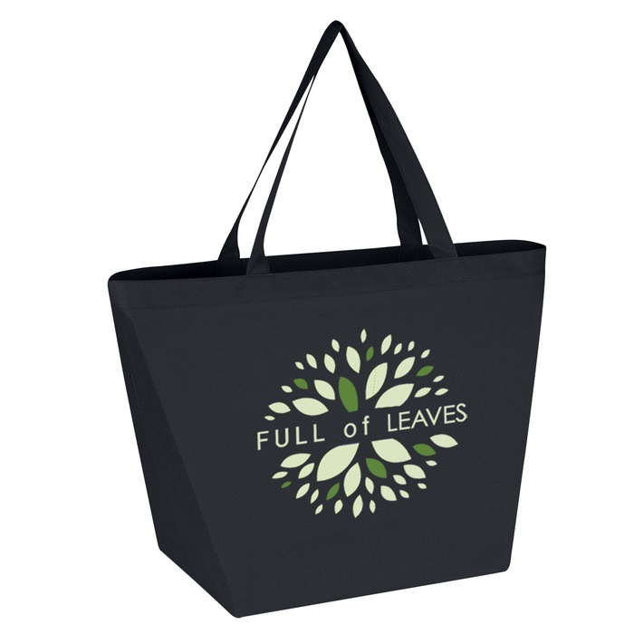 Budget Shopper Tote Bag with Logo - Full Color Imprint