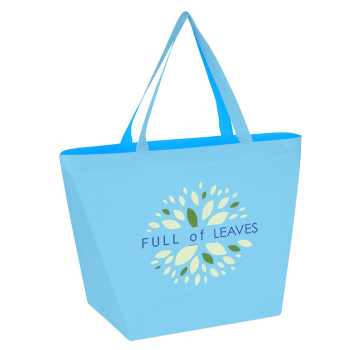 Budget Shopper Tote Bag with Logo - Full Color Imprint
