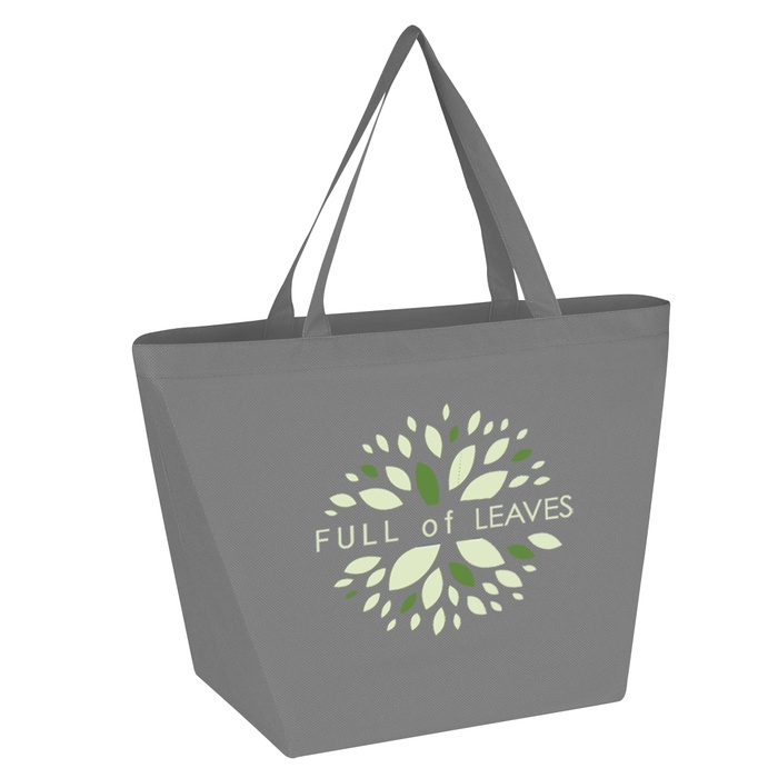 Budget Shopper Tote Bag with Logo - Full Color Imprint