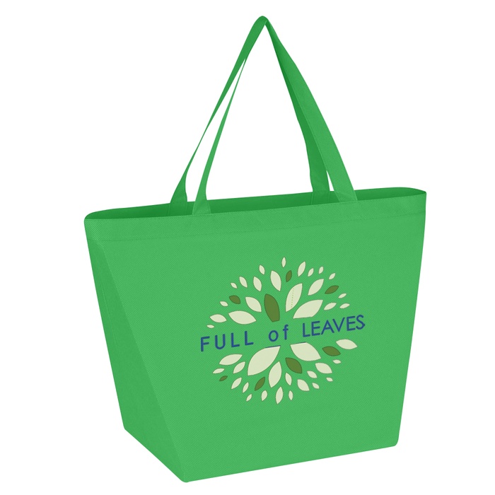 Budget Shopper Tote Bag with Logo - Full Color Imprint