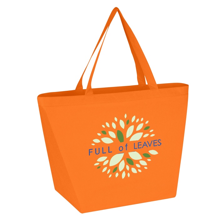 Budget Shopper Tote Bag with Logo - Full Color Imprint