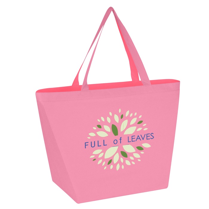 Budget Shopper Tote Bag with Logo - Full Color Imprint