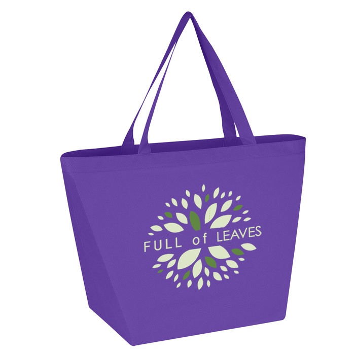 Budget Shopper Tote Bag with Logo - Full Color Imprint