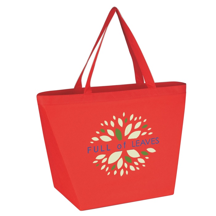 Budget Shopper Tote Bag with Logo - Full Color Imprint