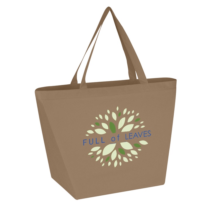 Budget Shopper Tote Bag with Logo - Full Color Imprint
