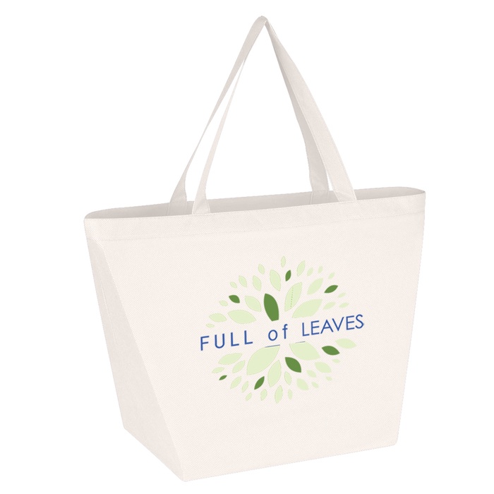 Budget Shopper Tote Bag with Logo - Full Color Imprint