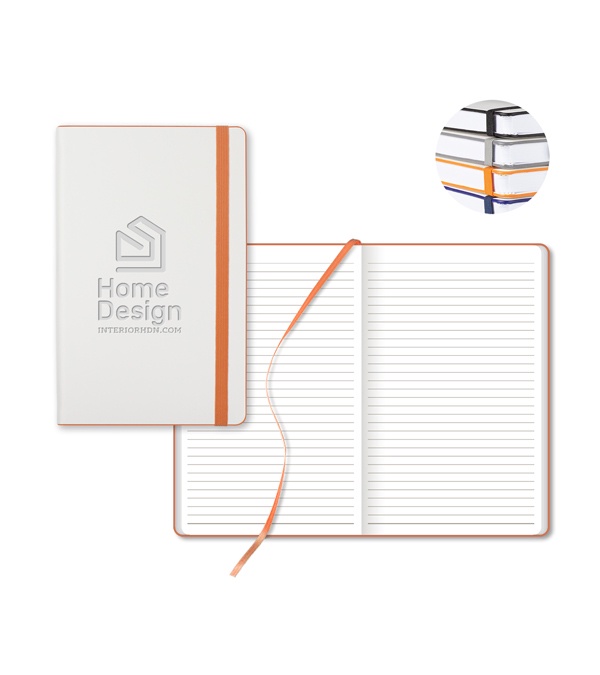 Castelli White Laser Medio White Page Lined Journal