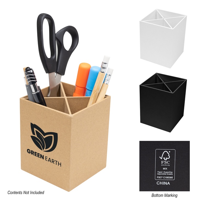 4 Compartment Pen & Pencil Cup