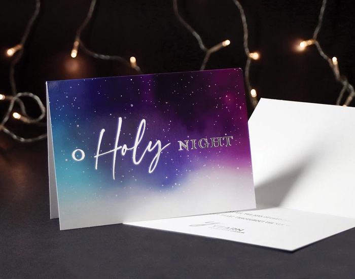 Classic O' Holy Night Holiday Greeting Card