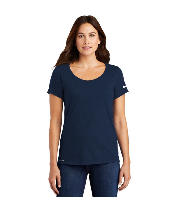 Nike Ladies Dri-FIT Cotton/Poly Scoop Neck Tee