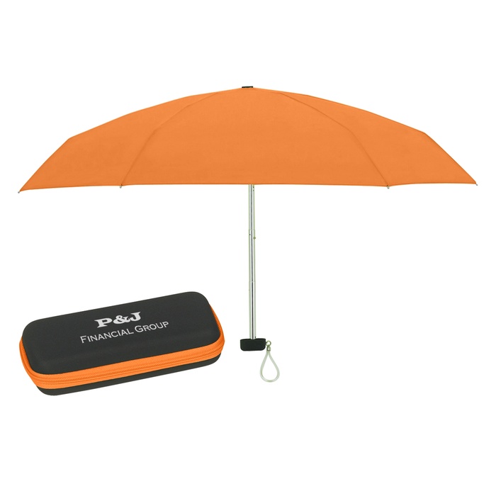 37" Arc Folding Travel Umbrella with Case