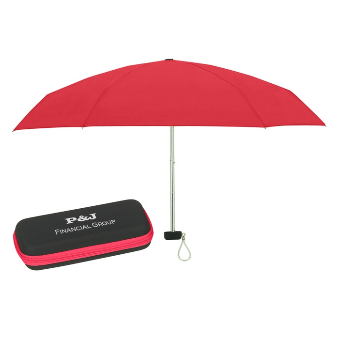 37" Arc Folding Travel Umbrella with Case