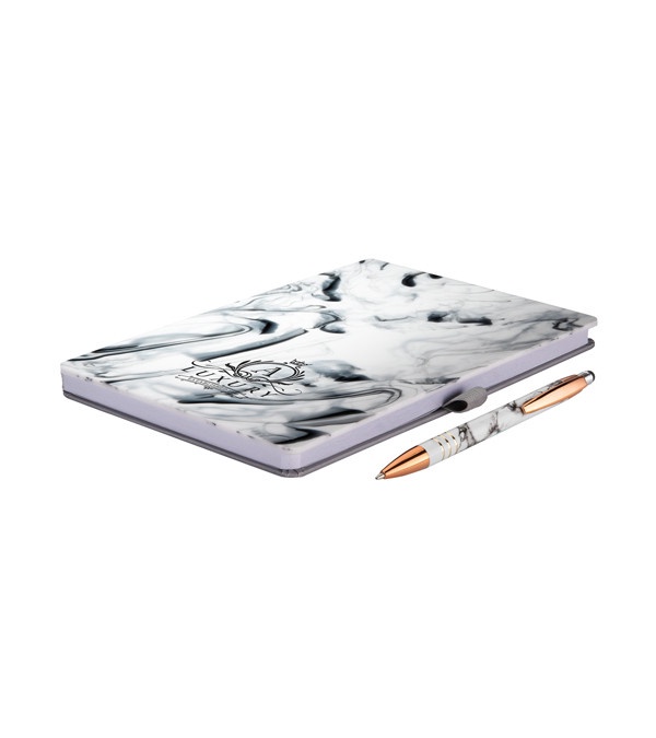 Cambria Ultra-Gloss Marble Notebook with Pen