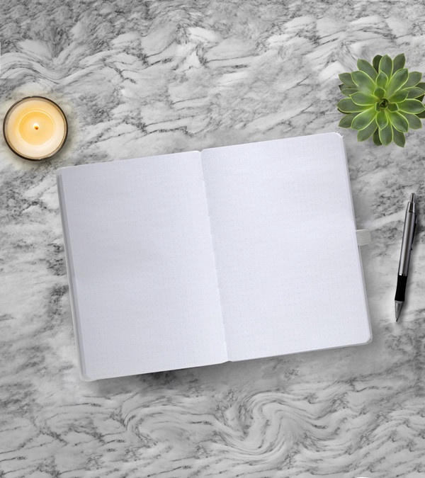 Cambria Ultra-Gloss Marble Notebook with Pen
