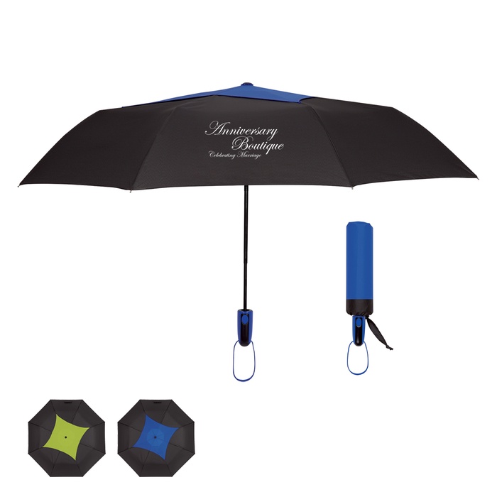 44 Arc Telescopic Diamond Top Vented Umbrella, 44 Arc Telescopic Diamond Top Vented Umbrella  44 Arc