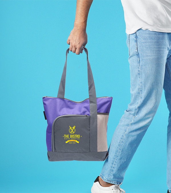 The Go Getter Two-Tone Tote Bags