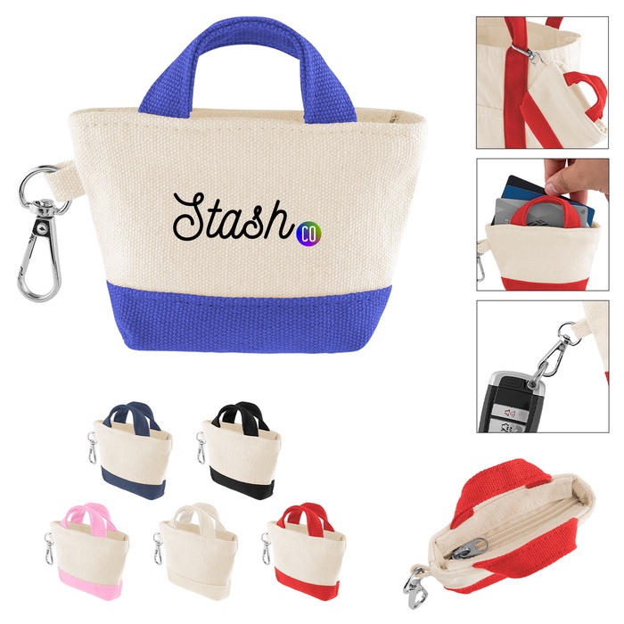 12 Oz. Recycled Cotton Mini Tote Bag Charm