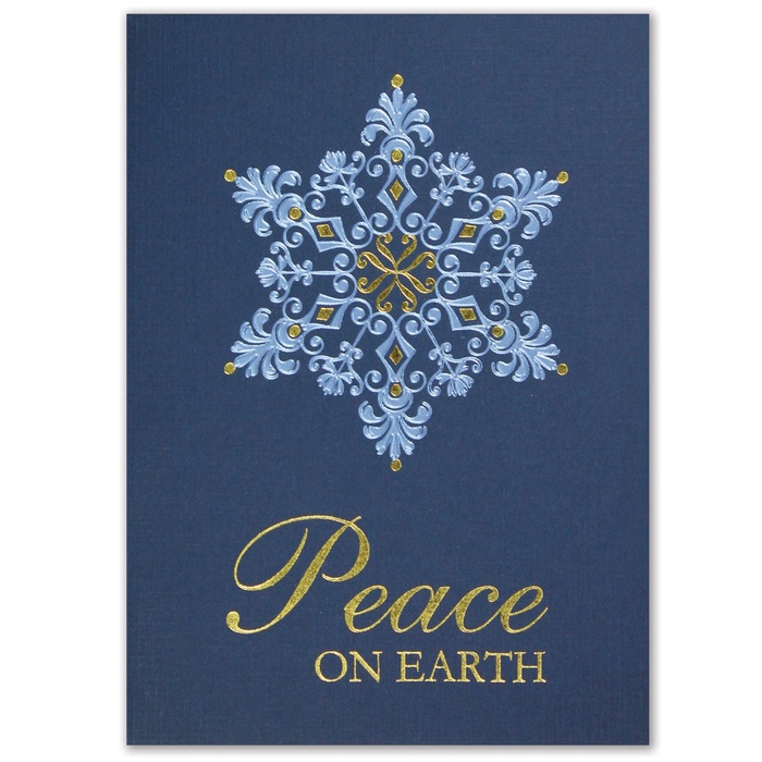 Premium Filigree Snowflake Holiday Greeting Card