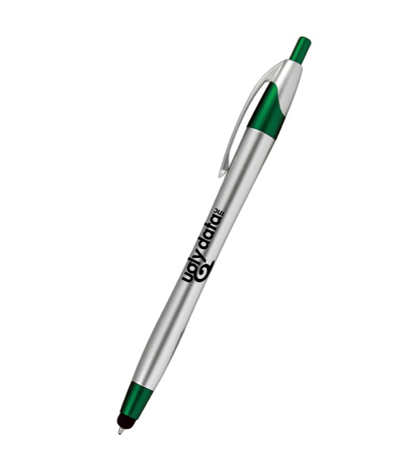 Comfy Curvy Stylus Tip Pen - Silver