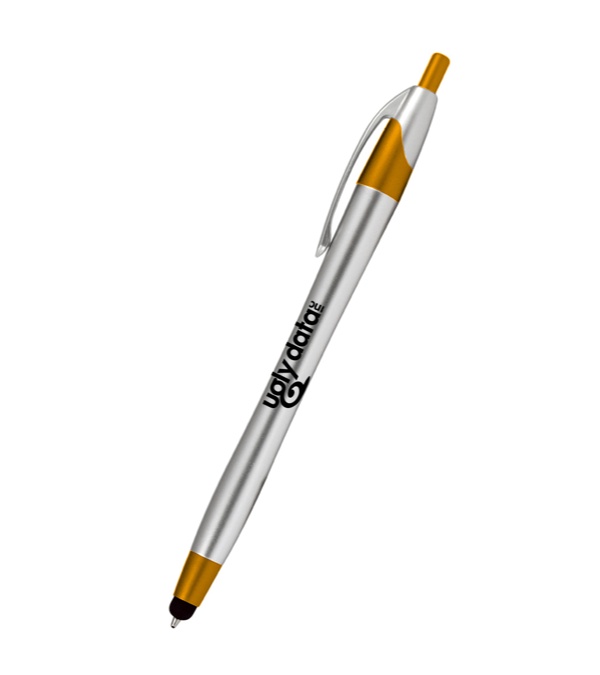 Comfy Curvy Stylus Tip Pen - Silver