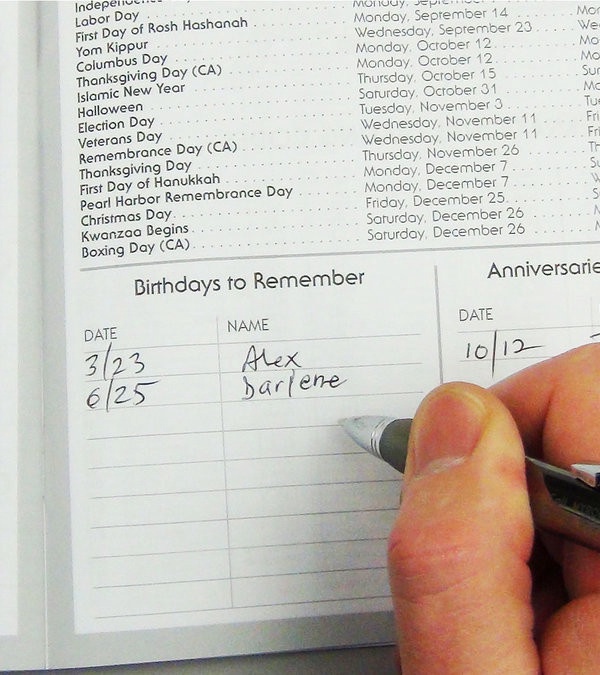 Classic Date Log Planner
