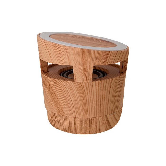 Woodgrain Wireless Charging Pad and Speaker