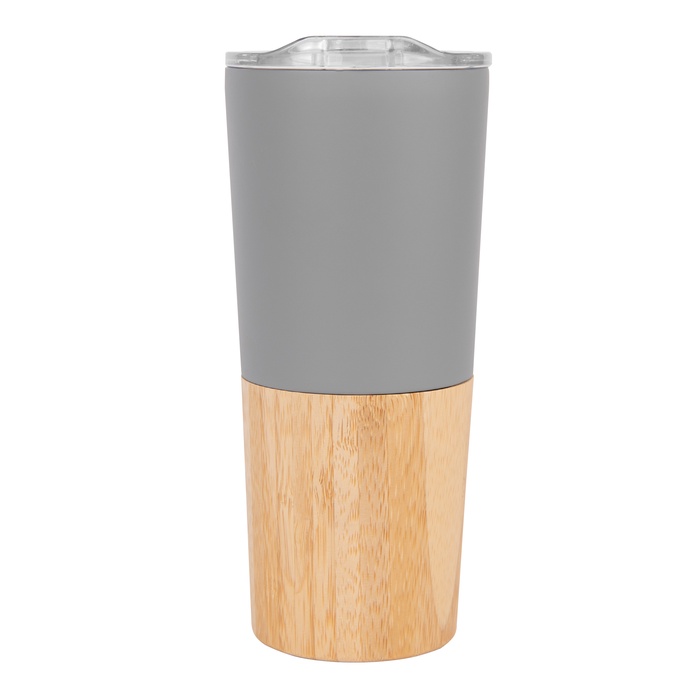 16 Oz. Marlow Stainless Steel Tumbler With Bamboo Base