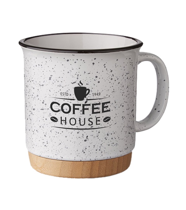 15 oz. Campfire Mug With Bamboo Base