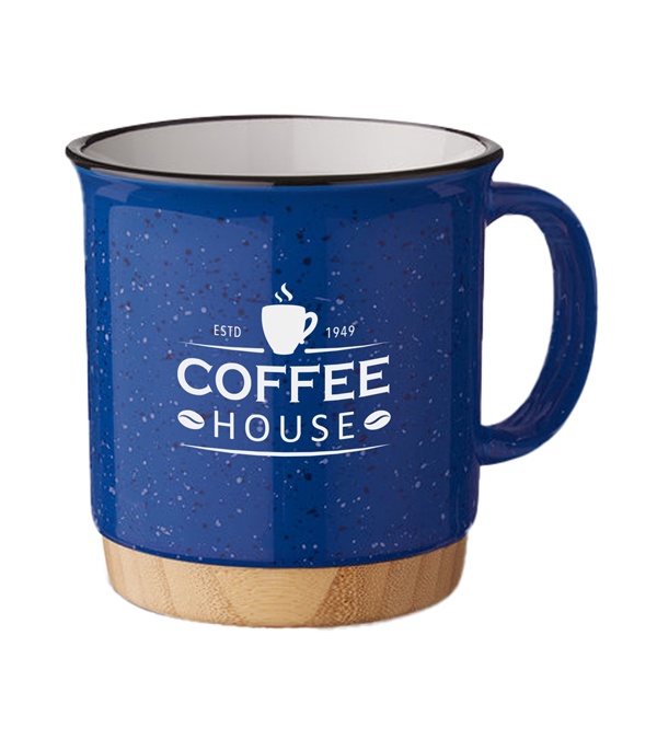 15 oz. Campfire Mug With Bamboo Base