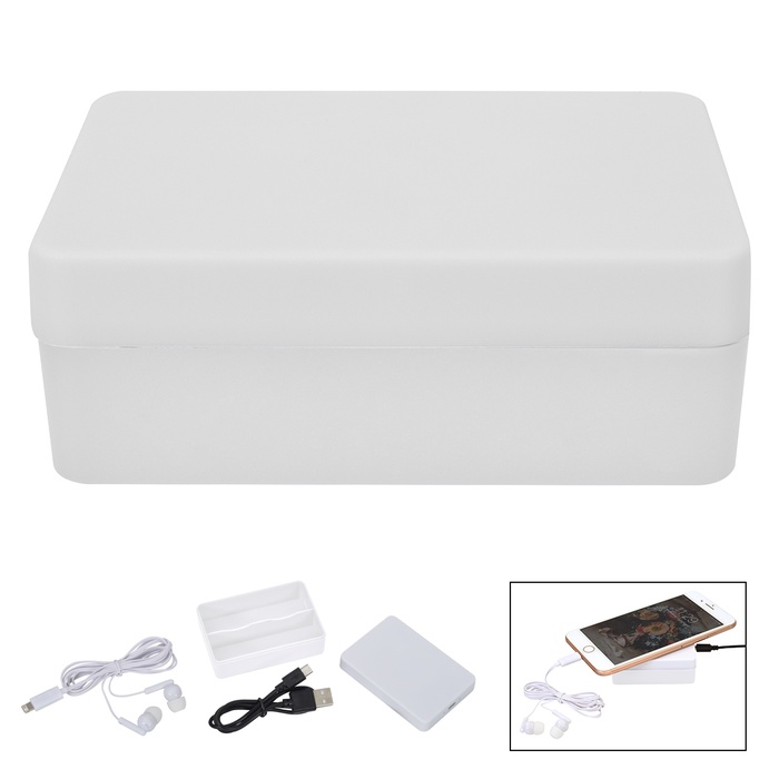 3-In-1 Stowaway Wireless Charging Kit With Earbuds