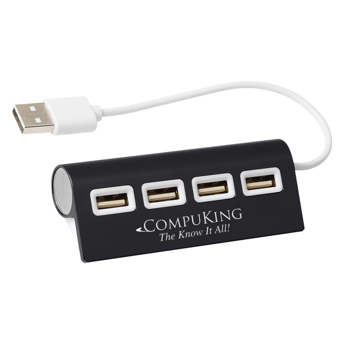 4 Port Aluminum Wave USB Hub