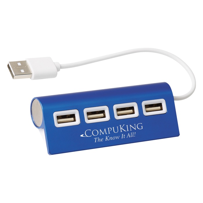 4 Port Aluminum Wave USB Hub