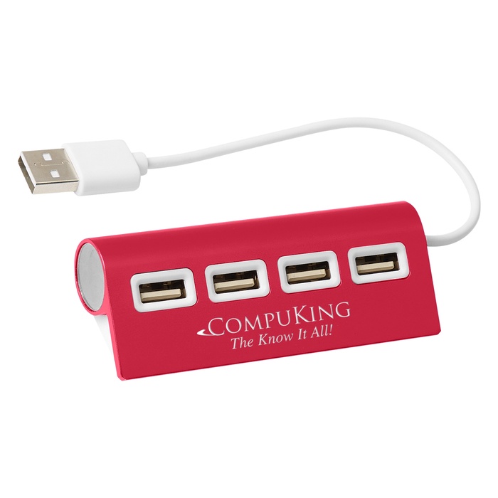 4 Port Aluminum Wave USB Hub