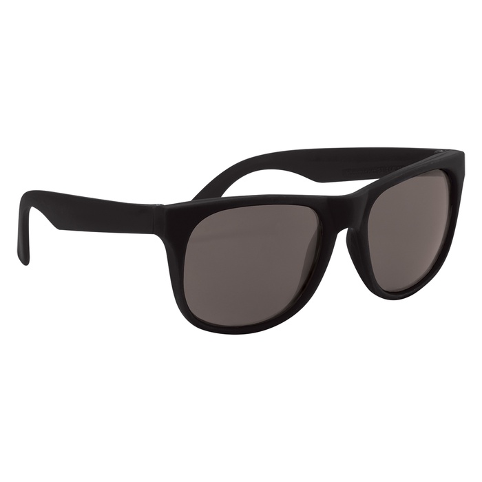 Rubberized Sunglasses With Microfiber Cloth And Pouch
