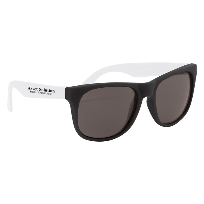 Rubberized Sunglasses With Microfiber Cloth And Pouch