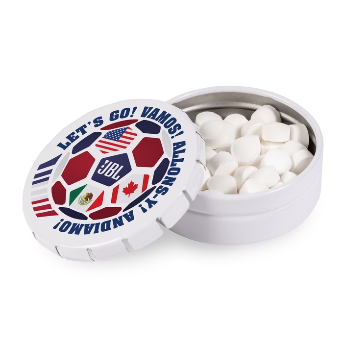 Soccer Theme Snap-It Tin-MicroMints®