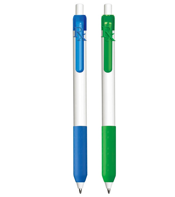 Alamo White Barrel Pen with RX Clip