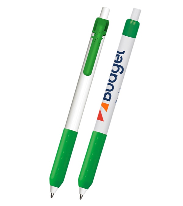 Alamo White Barrel Pen with Airplane Clip