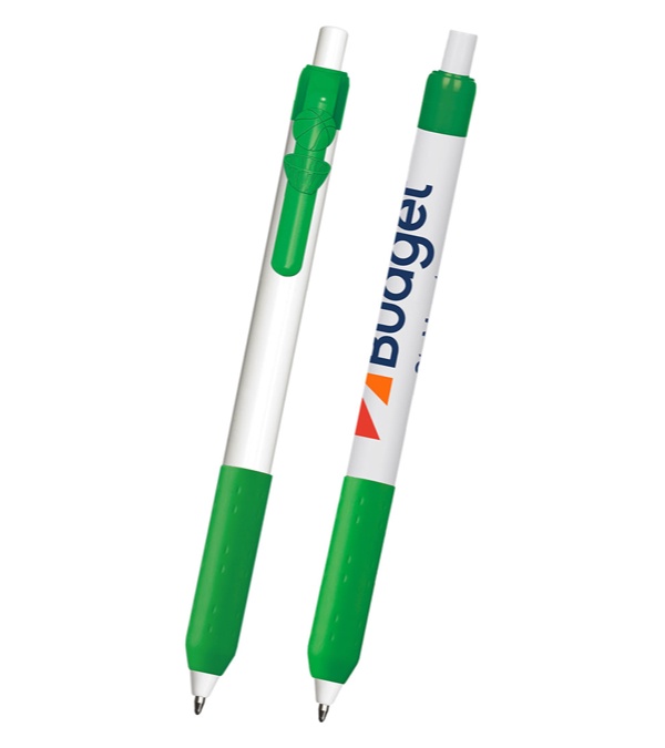 Alamo White Barrel Pen with Basketball Clip