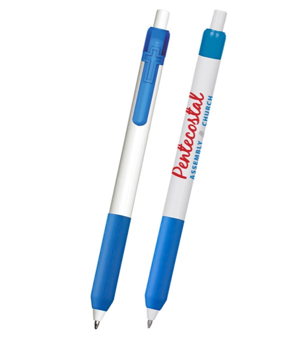 Alamo White Barrel Pen with Cross Clip