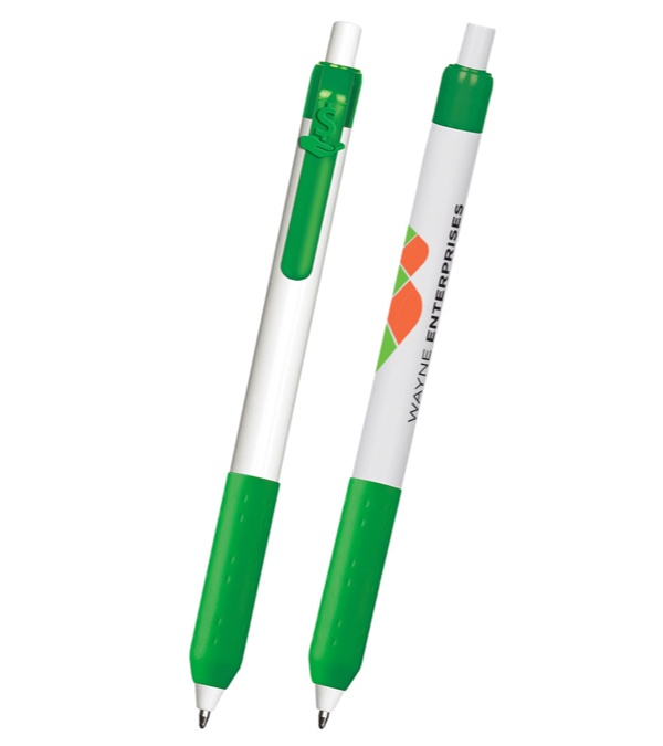 Alamo White Barrel Pen with Dollar Clip