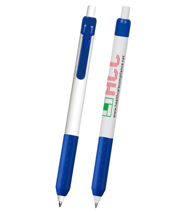 Alamo White Barrel Pen with Medical Clip