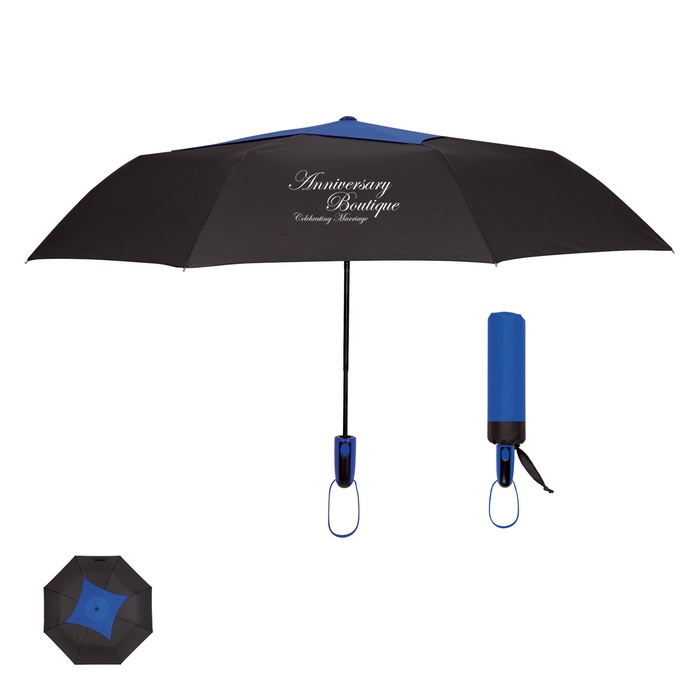 44 Arc Telescopic Diamond Top Vented Umbrella