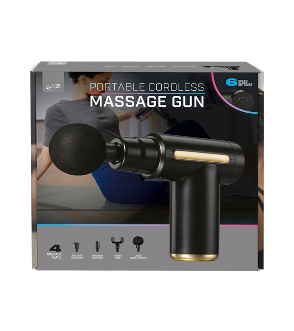iLive Portable Cordless Massage Gun - Screen Print