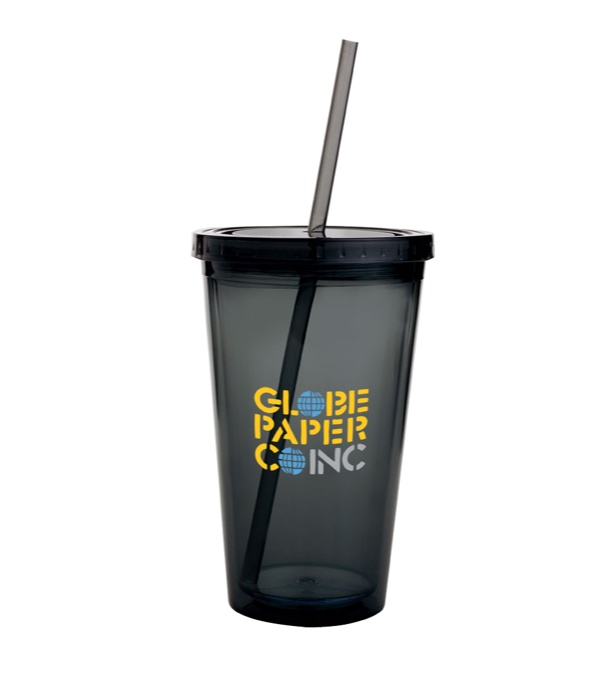 18 oz. Double Wall Acrylic Tumbler- Front only - Full Color Imprint