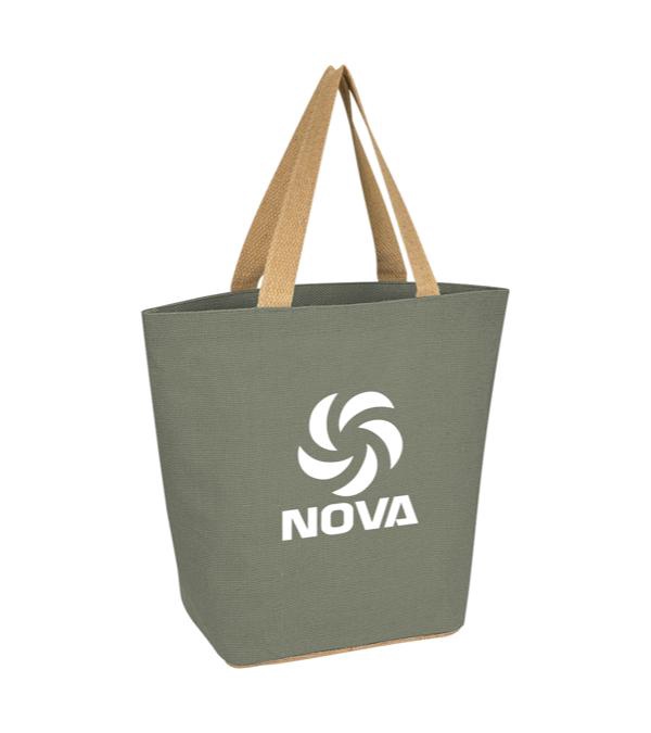 Marketplace Jute Tote Bag