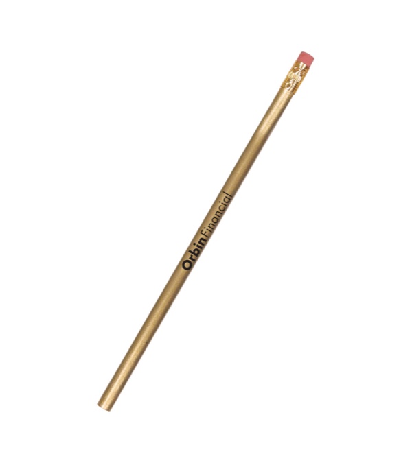 The Solo Pencil w/Brass Ferrule-Pink Eraser