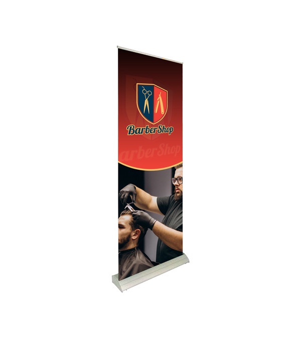 33.5" Deluxe Pro Retractor Single-Banner Kit (No-Curl Opaque Fabric)