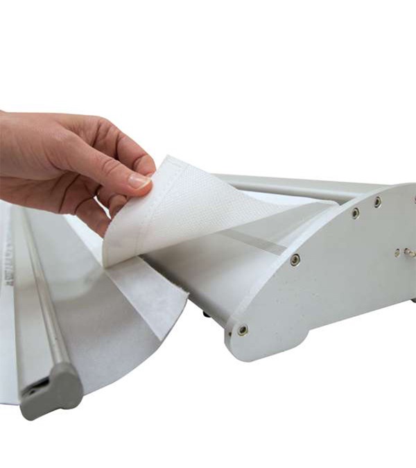33.5" Deluxe Pro Retractor Single-Banner Kit (No-Curl Opaque Fabric)
