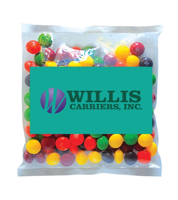 Business Card Magnet with Skittles Pack - 1 oz.